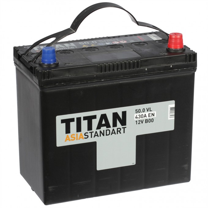Автомобильный аккумулятор TITAN Asia 50 Ач обратная полярность B24L 6CT-50.0 B24L