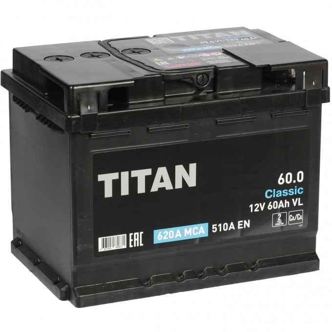 Автомобильный аккумулятор TITAN 60 Ач обратная полярность L2 725902300