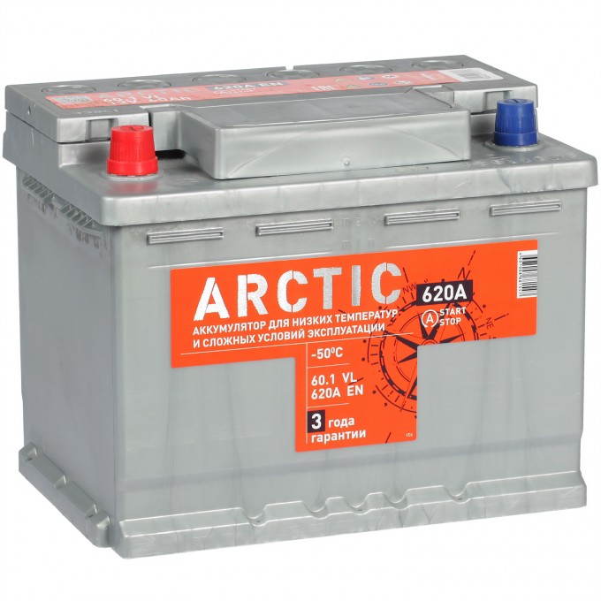 Автомобильный аккумулятор TITAN Arctic 60 Ач прямая полярность L2 ARCTIC 6CT-60.1 VL L2